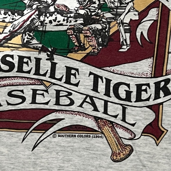 Vintage 90s Hartselle Tiger Baseball State Champions 1994 Tee Tshirt - Picture 4 of 8